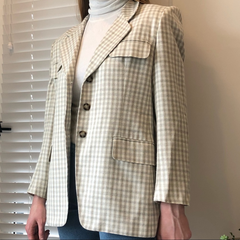 Jones Wear Plaid Blazer